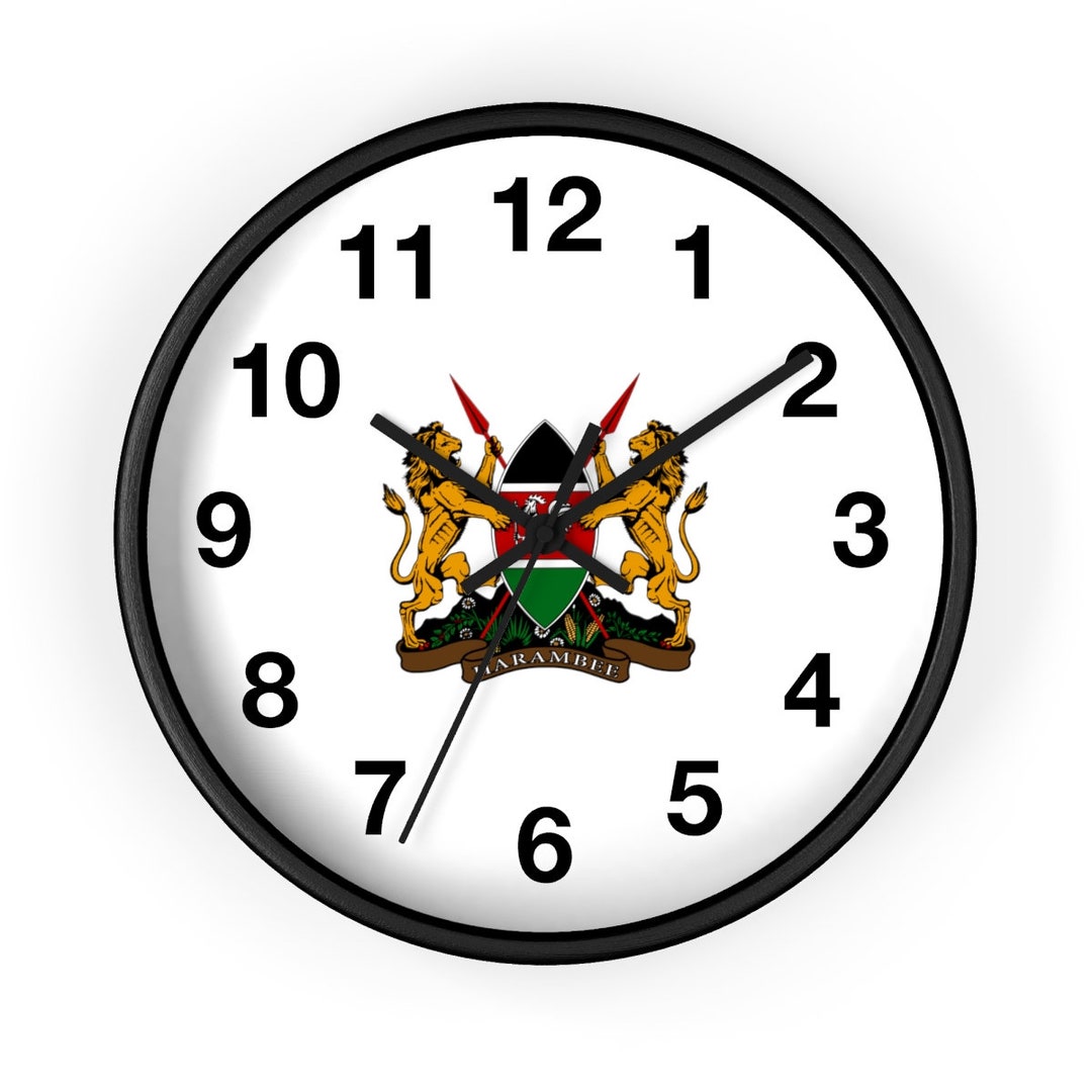 Coat of Arms of Kenya Wall Clock Kenyan Novelty Gifts Etsy