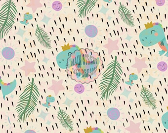 Dino party Seamless Pattern DIGITAL ONLY