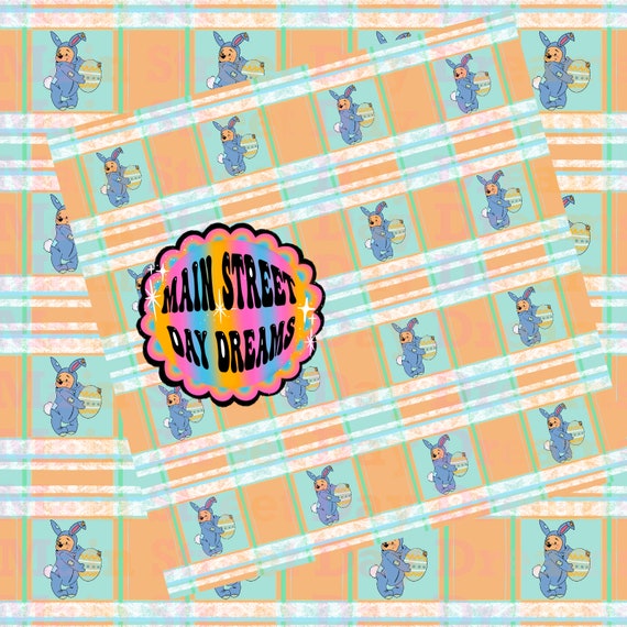 Orange Easter pooh Seamless patter download DIGITAL ONLY