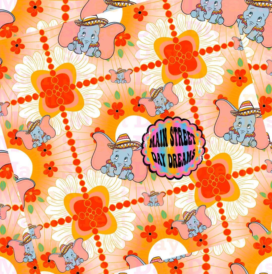 Dumbo Sombrero Seamless Pattern DIGITAL ONLY - Etsy