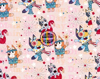 Party USA Bluey Seamless Pattern DIGITAL ONLY **