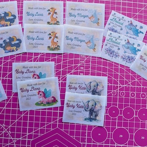 2,75x1,96inc 1000pcs baby quilt labels personalized girl,baby quilt labels personalized, quilt labels,baby quilt labels embroidered