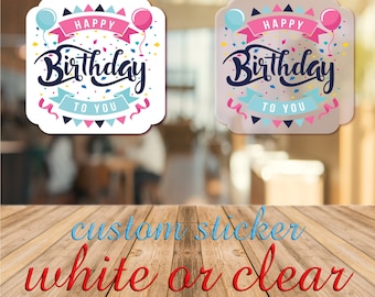 Customized Thank You For Buying Handmade Stickers - Typewriter Text - Labels - Wedding - Birthday Party - Thank You Stickers