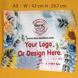 500 unidades de papel de seda personalizado + adesivo, papel de seda personalizado, papel de seda com logotipo personalizado, lenço de papel de presente personalizado,