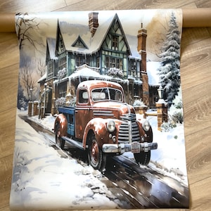 Papier d’emballage de Noël personnalisé, tissu de Noël + autocollant + étiquette volante, papier de soie personnalisé, papier de soie avec logo personnalisé, a3,28inc40inc