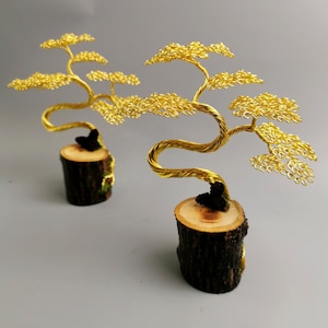 Small tree as a gift, 18cm/7.1&quot;, golden bonsai tree , anniversary gift, gift for girlfriend, christmas