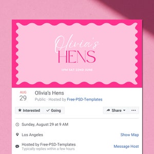 Facebook Banner Hens Party , Facebook Bachelorette Banner, Editable Hens Banner, Digital Hens Facebook Event Cover