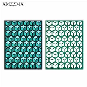 XMZZMX matrices de découpe en métal de panneau de fond carré pour la fabrication de cartes gaufrage papier découpe ensembles Album artisanat modèles pochoirs