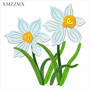 Troqueles de corte de Metal de flor de narciso XMZZMX para hacer tarjetas, juegos de troqueles de papel gofrado, plantillas para manualidades, plantillas