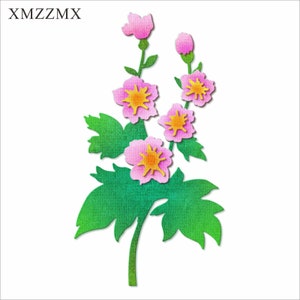 XMZZMX ombre fleur feuilles métal matrices de découpe pour la fabrication de cartes gaufrage papier découpe ensembles Album artisanat modèles pochoirs