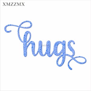 XMZZMX HUGS mots matrices de découpe en métal pour la fabrication de cartes gaufrage papier découpe ensembles Album artisanat modèles pochoirs