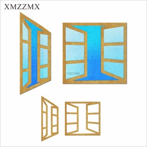 XMZZMX – matrices de découpe en métal, fenêtres carrées, pour la fabrication de cartes, gaufrage, ensembles de découpes en papier, modèles d'artisanat d'album, pochoirs
