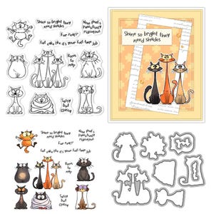 Tampons transparents amusants pour animaux de compagnie et découpes pour la fabrication de cartes, joints en silicone, ensembles de matrices de découpe en métal pour papier de scrapbooking à faire soi-même