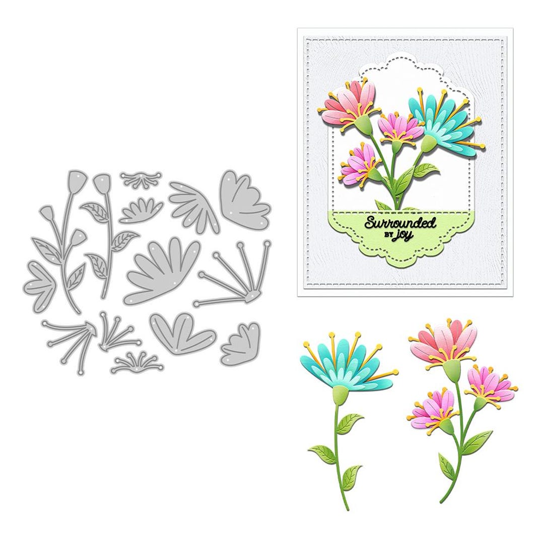 Splicing Flowers Leaves Die Cuts for Card Making Metal Cutting Dies ...