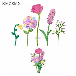 XMZZMX Hortensien Hyazinthen Stanzformen für Kartenherstellung Prägen Papier Stanzteile Sets Album Basteln Vorlagen Schablonen