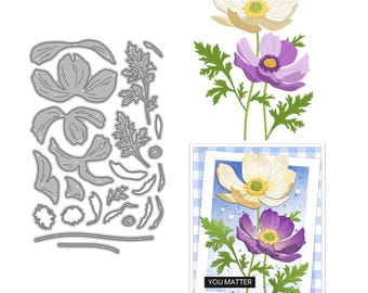 Wykrojniki z kwiatami i gałęziami do tworzenia kartek, metalowe wykrojniki do DIY, ręcznie robiony papier do scrapbookingu, festiwale, albumy dekoracyjne