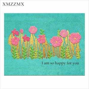 XMZZMX Kleine Gras Bloem Metalen Stansmessen voor Kaart Maken Embossing Papier Die Cuts Sets Album Ambachten Sjablonen Stencils
