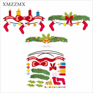 XMZZMX Kerstversiering Metalen Stansmessen voor Kaarten Maken Embossing Papier Die Cuts Sets Album Ambachten Sjablonen Stencils