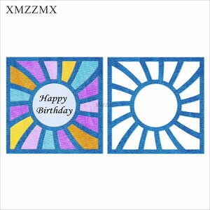 XMZZMX Rotate Background Board Metal Cutting Dies for Card Making Embossing Paper Die Cuts Sets Album Crafts Templates Stencils