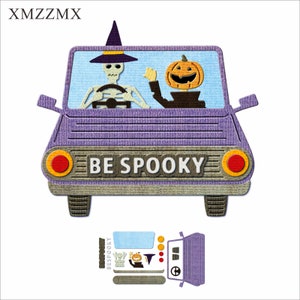 XMZZMX Shadow Halloween Ghost Auto Metalen Stansmessen voor Kaarten Maken Embossing Papier Die Cuts Sets Album Ambachten Sjablonen stencils