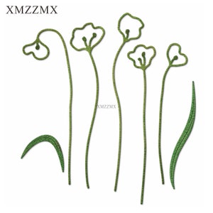 XMZZMX Matrices de découpe en métal en forme de fleur d'art pour la fabrication de cartes gaufrage en papier ensembles de découpes Album artisanat modèles pochoirs