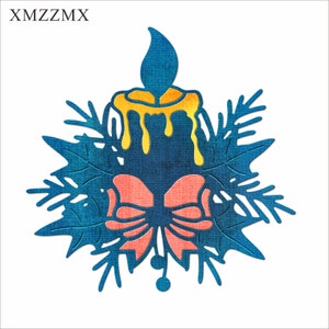 XMZZMX Candle Leaves Metal Cutting Dies for Card Making Embossing Paper Die Cuts Sets Album Crafts Templates Stencils