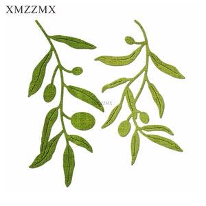 XMZZMX Olijftak Bladeren Metalen Stansmessen voor Kaarten Maken Embossing Papier Die Cuts Sets Album Ambachten Sjablonen stencils