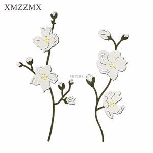 XMZZMX Fustelle in metallo con fiori di pera ombra per la realizzazione di cartoline Carta per goffratura Tagli fustellati Set Album Artigianato Modelli Stencil