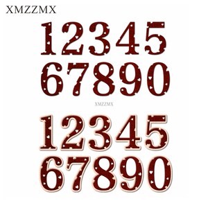 XMZZMX Shadow Arabische cijfers Metalen stansmessen voor het maken van kaarten Embossing Papier Die Cuts Sets Album Ambachten Sjablonen stencils