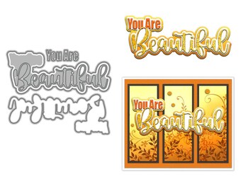 Sei bellissima, fustelle per la creazione di biglietti, set di fustelle in metallo per fai da te, scrapbooking, festival, album, forniture decorative