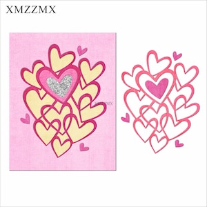 XMZZMX Troqueles de corte de metal con forma de corazón para el día de San Valentín para hacer tarjetas, troqueles de papel en relieve, conjuntos de plantillas de manualidades para álbumes