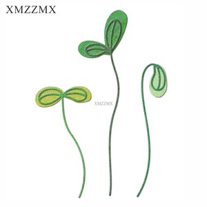 XMZZMX Troqueles de corte de metal de germinación de hojas de sombra para hacer tarjetas, troqueles de papel en relieve, conjuntos de plantillas de manualidades de álbumes