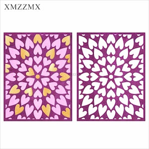 XMZZMX Valentijnsdag Liefde Backplane Metalen Stansmessen voor Kaarten Maken Embossing Papier Die Cuts Sets Ambachten Sjablonen stencils