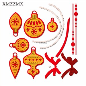 XMZZMX – matrices de découpe en métal, ampoule de noël ombre, pour la fabrication de cartes, gaufrage, ensembles de découpes en papier, modèles d'artisanat, pochoirs
