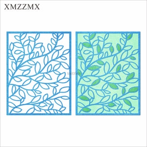 XMZZMX feuilles fond conseil matrices de découpe en métal pour la fabrication de cartes gaufrage papier découpes ensembles Album artisanat modèles pochoirs