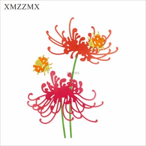 XMZZMX Blüte Blume Metall Stanzformen für Kartenherstellung Prägung Papier Die Cuts Sets Album Crafts Vorlagen Schablonen