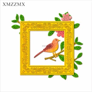 Xmzzmx matrizes de corte de metal para ramos de flores, para fazer cartões, gravação de papel, conjuntos de cortes, álbum, modelos de artesanato, estênceis