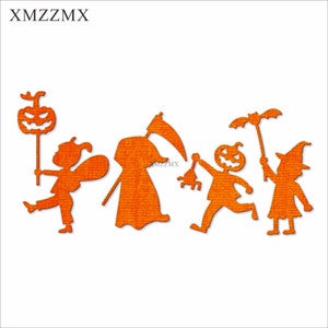 XMZZMX Troqueles de corte de metal para hombre calabaza de Halloween para hacer tarjetas, troqueles de papel en relieve, conjuntos de plantillas de manualidades para álbumes