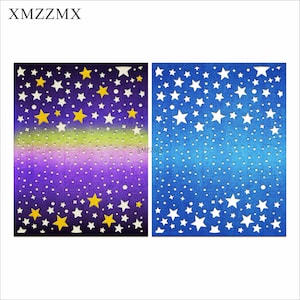 XMZZMX Fünfeckiger Hintergrund Metall Stanzformen für Kartenherstellung Prägung Papier Stanzteile Sets Album Handwerk Vorlagen Schablonen