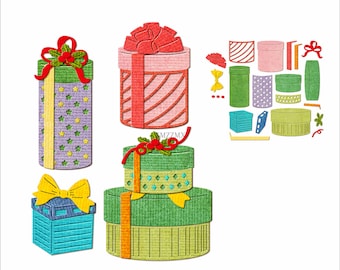 XMZZMX クリスマスギフトボックス 金属カッティングダイ カード作成用 エンボス紙ダイカットセット アルバムクラフトテンプレート ステンシル