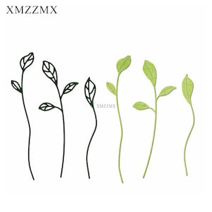 XMZZMX Jonge Takken Planten Metalen Stansmessen voor Kaarten Maken Embossing Papier Die Cuts Sets Album Ambachten Sjablonen stencils