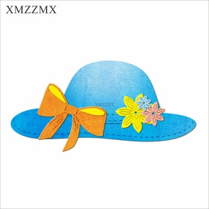 XMZZMX 花 ソーラーハット 金属カッティングダイ カード作成用 エンボス紙ダイカットセット アルバムクラフトテンプレート ステンシル