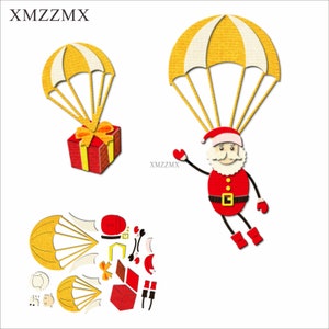 XMZZMX Matrices de découpe en métal pour ballons de Noël, pour la fabrication de cartes, gaufrage, ensembles de découpes en papier, modèles artisanaux, pochoirs