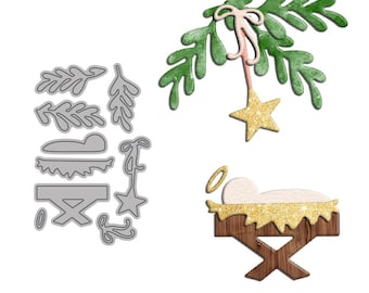 Leaves Crib Die Cuts for Card Making Metal Cutting Dies Sets for DIY Scrapbooking Paper Festivals Album Decorative Supplies