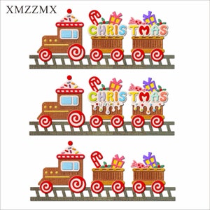 XMZZMX Shadow Kerst Trein Metalen Stansmessen voor Kaarten Maken Embossing Papier Die Cuts Sets Album Ambachten Sjablonen stencils