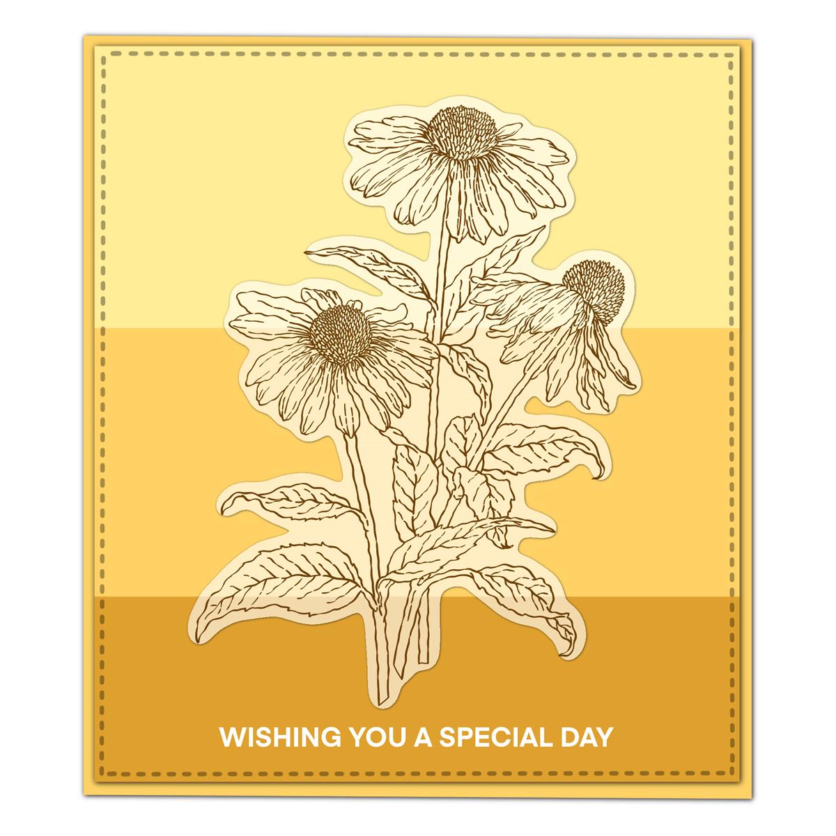 Daisy Flowers Butterfly Clear Stamps and Die Cuts for Card Making ...