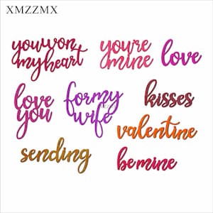 XMZZMX Frases del Día de San Valentín Troqueles de Corte de Metal para Hacer Tarjetas Papel en Relieve Troqueles Conjuntos Plantillas de Manualidades de álbumes Plantillas