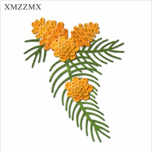 XMZZMX Schatten Tannenzapfen Metall Stanzformen für Kartenherstellung Prägung Papier Stanzteile Sets Album Handwerk Vorlagen Schablonen