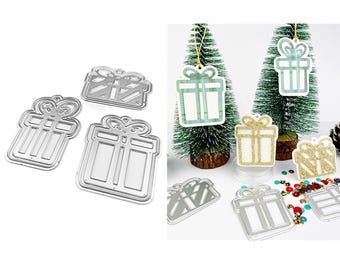 Fustelle per etichette di scatole regalo per la creazione di biglietti, set di fustelle in metallo per fai da te, scrapbooking, carta, festival, album, forniture decorative