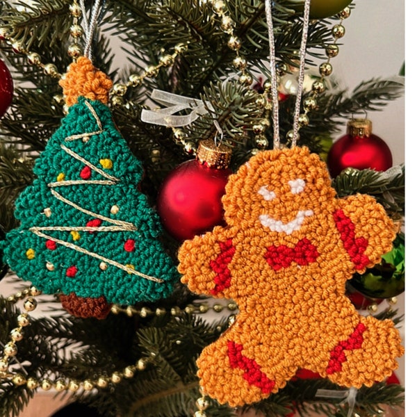 Punch Needle Christmas Etsy